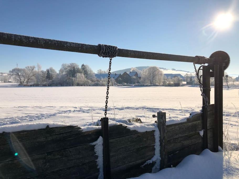 Idyllische Ferienwohnung Auf Altem Bauernhof Mit Wallbox Emmerthal Esterno foto